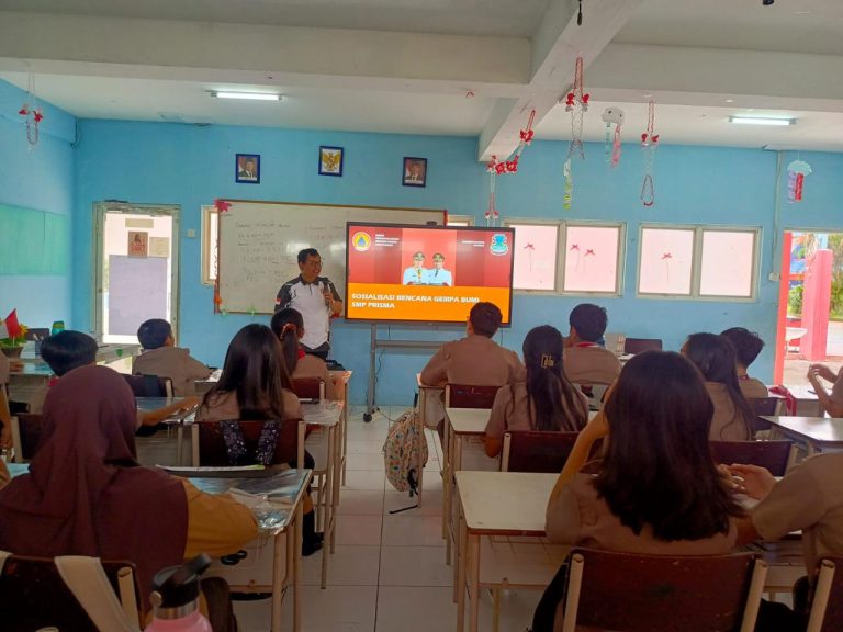 Siaga Sejak Dini, BPBD Kota Manado Edukasi Gempa Bumi di SMP Prisma Pioneer